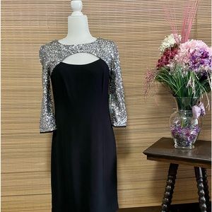 NWT Nue by Shani dress with sparkle chest & sleeves